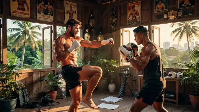 Hemsworth Impressiona com Treino de Muay Thai na Tailândia